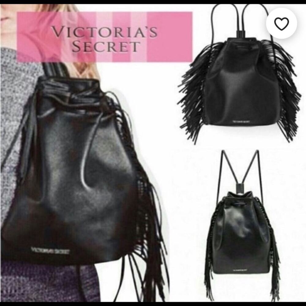 VICTORIAS SECRET fringe vegan leather backpack - Picture 1 of 6